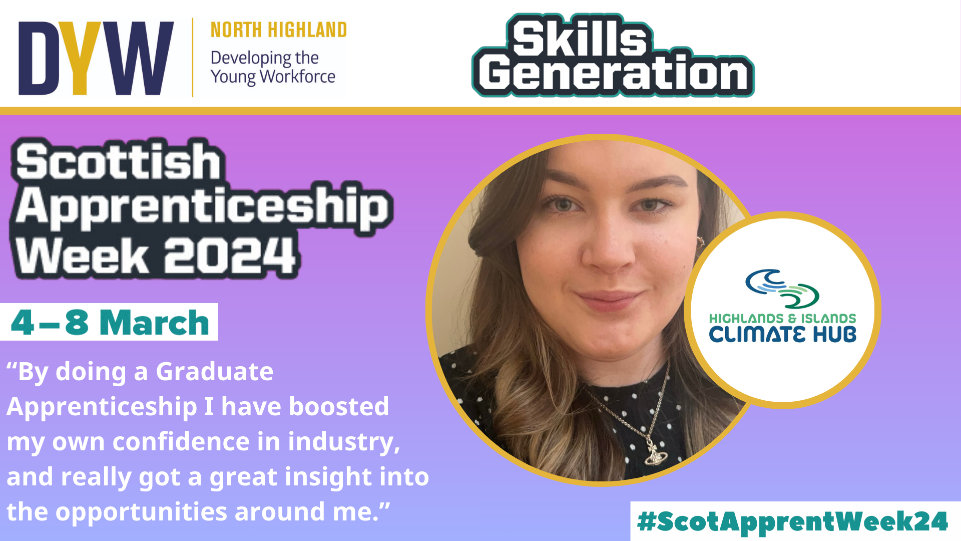 Scottish Apprenticeship Week 2024 Case Study Ashleigh Coghill